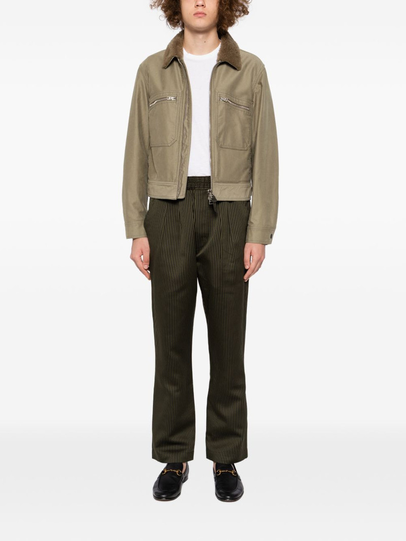 TOM FORD Bengal-stripe pleated trousers outlook