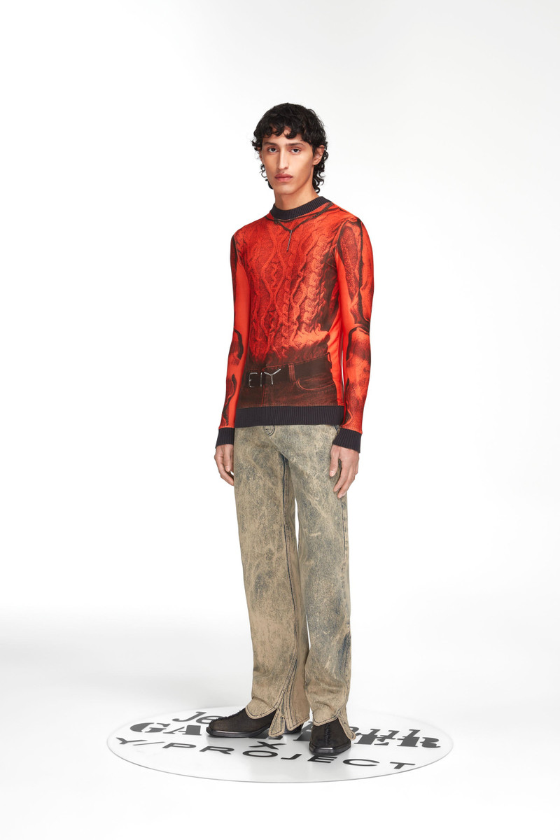 Trompe L'oeil Cable Knit Top 4