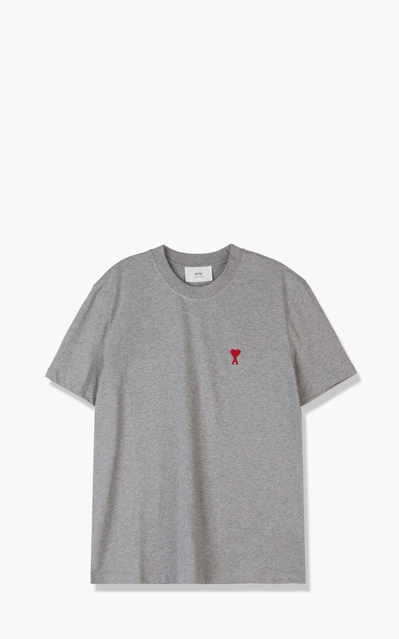 AMI Paris AMI DE COEUR T-SHIRT HEATHER GREY | cultizm