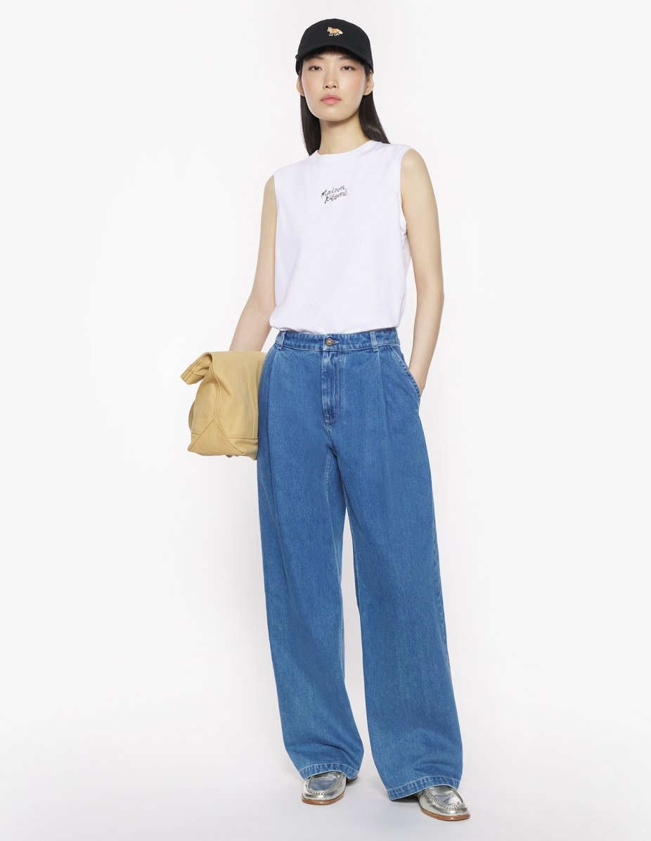 METALLIC MAISON KITSUNE TANK TOP - 2