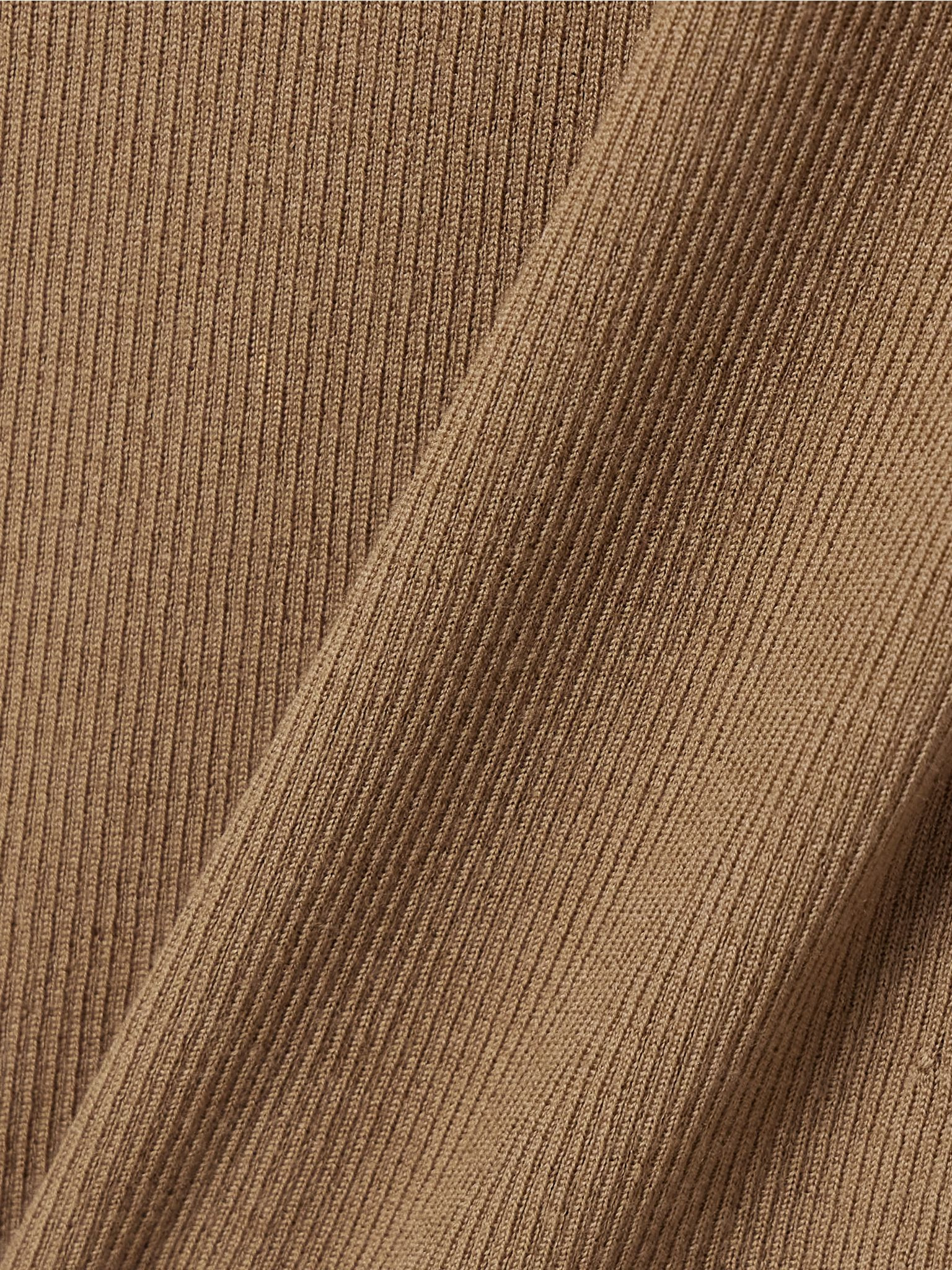 Celina ribbed wool-blend top Light brown - 4