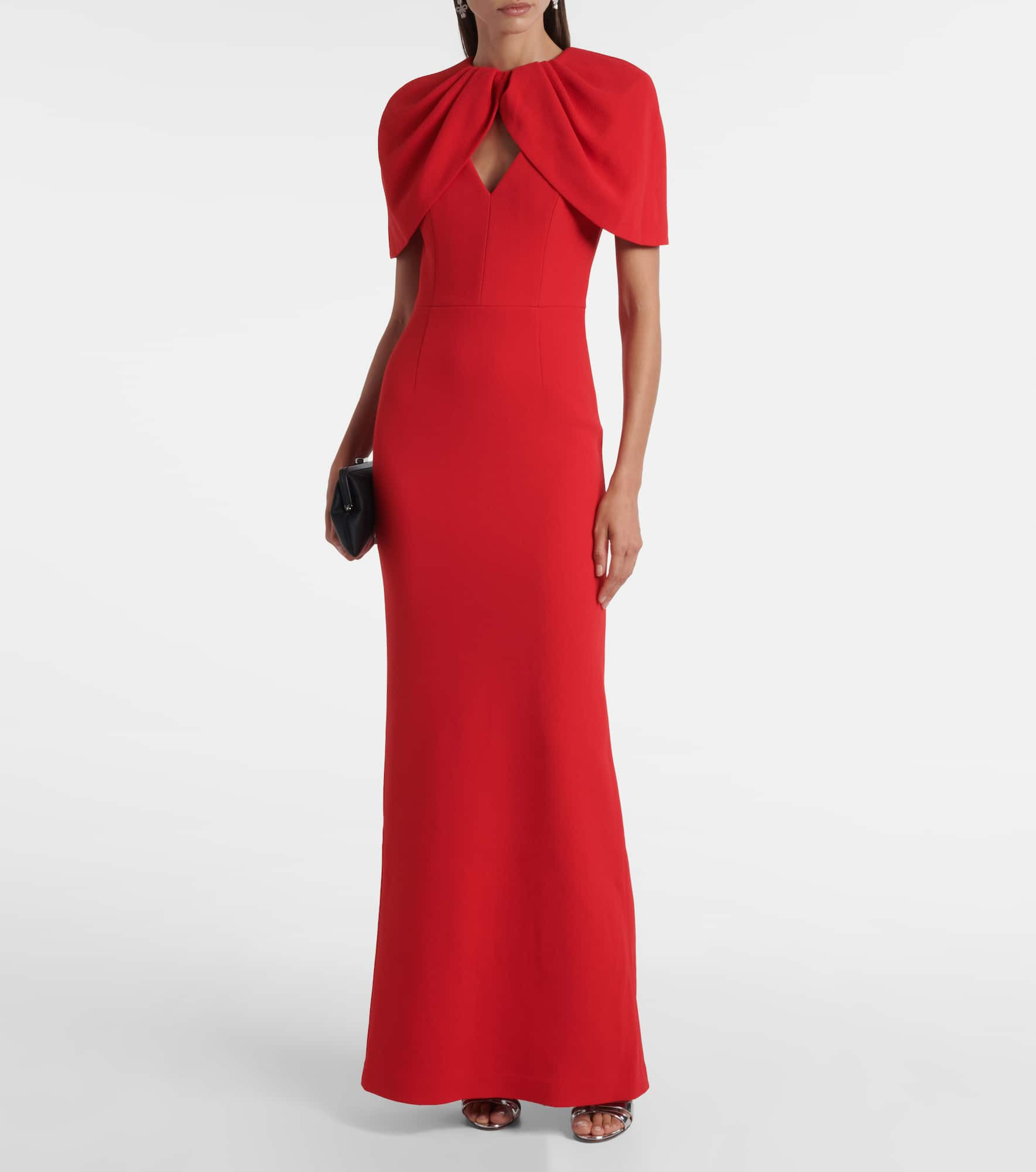 Cameron caped crêpe gown - 2