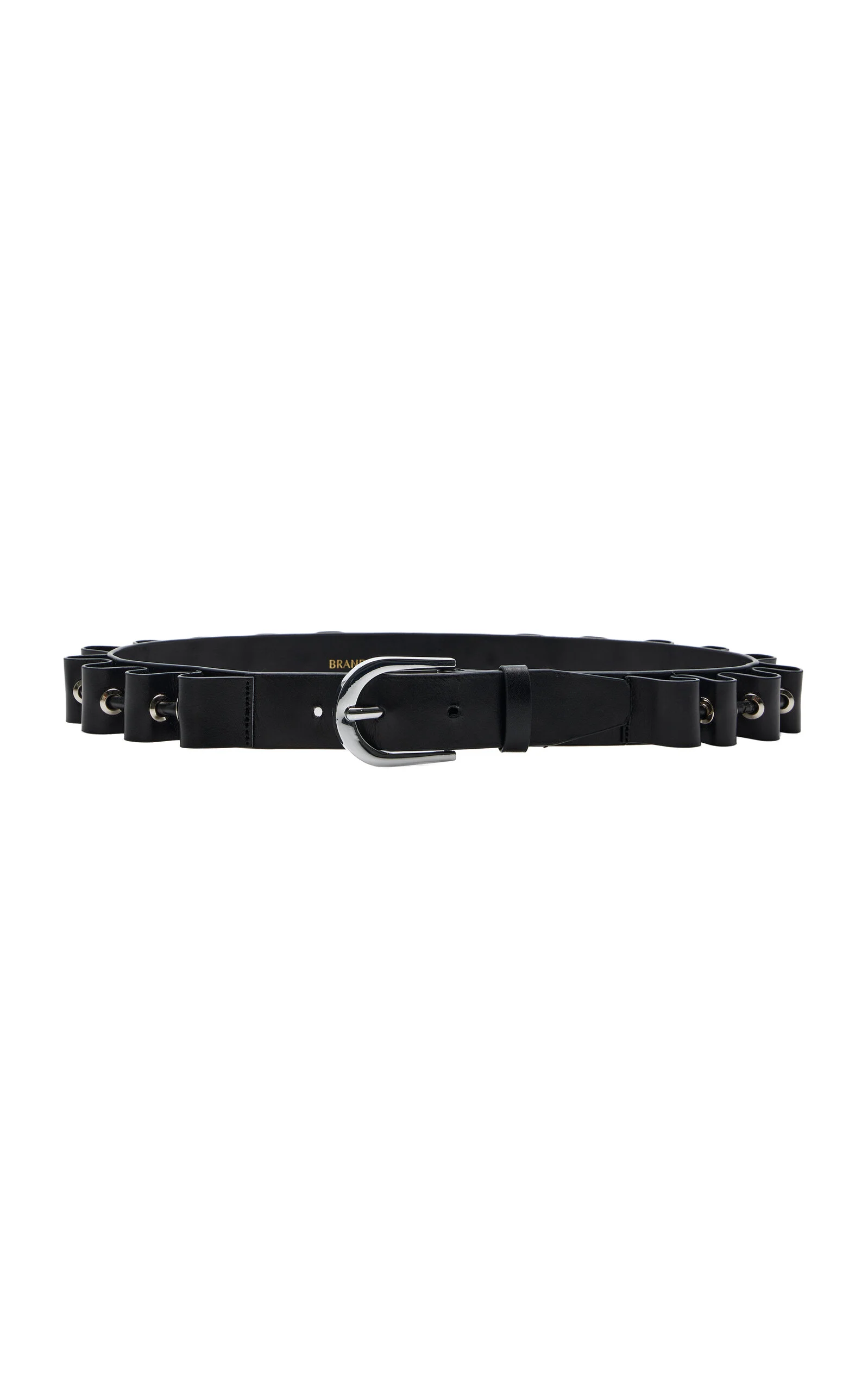 The Steele Eyelet Ruffled Belt black - 1