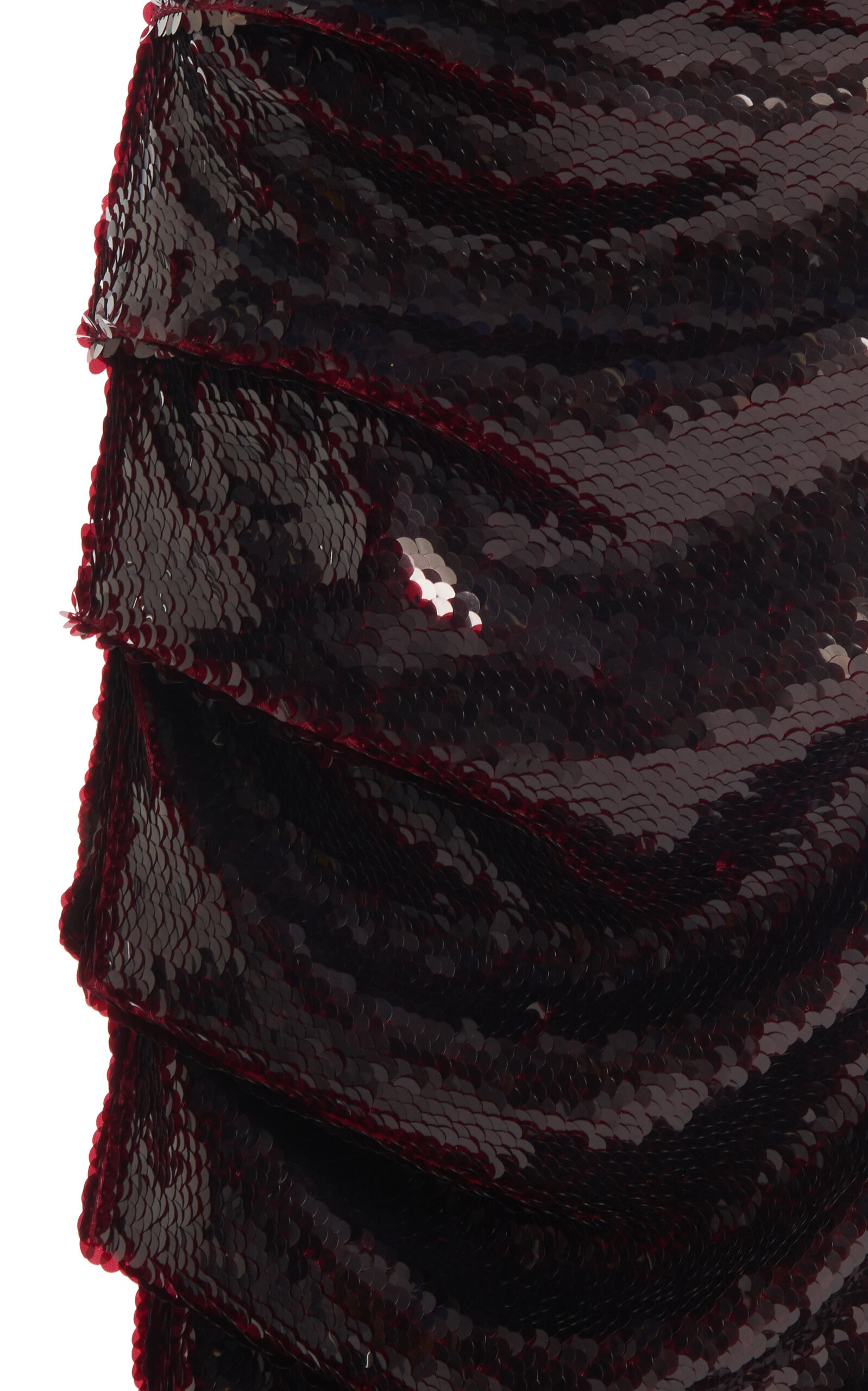 Sequined Draped Maxi Dress burgundy - 8