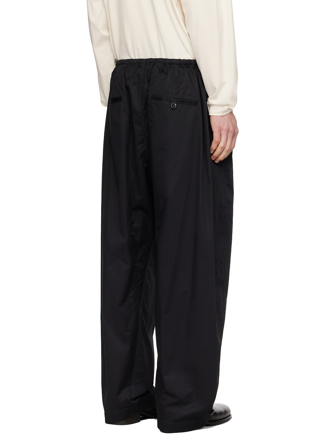 Black Twisted Over Trousers - 3
