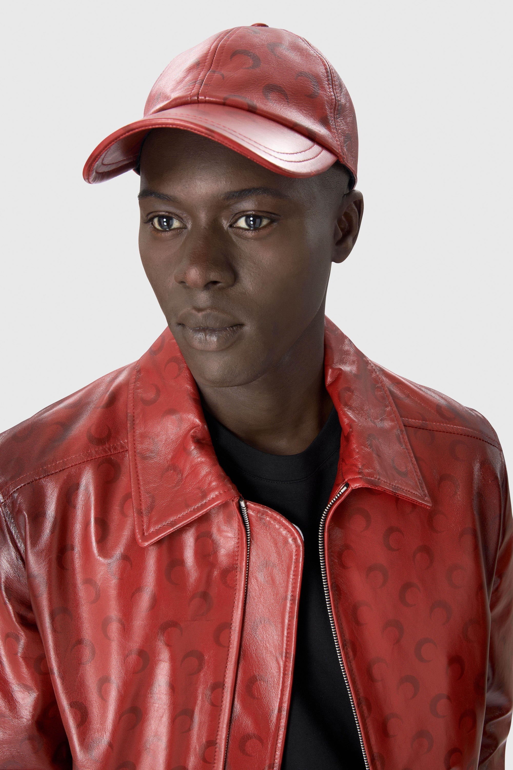 Moon Airbrushed Leather Bomber Jacket - 6