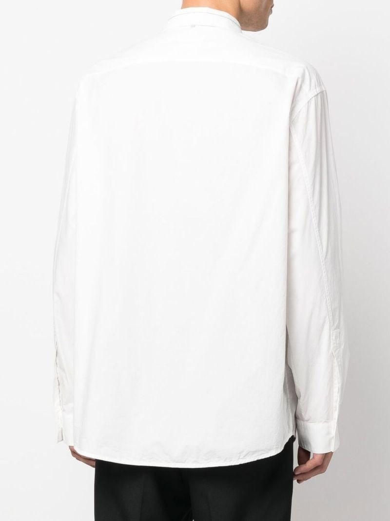 asymmetric pocket long sleeve shirt - 4