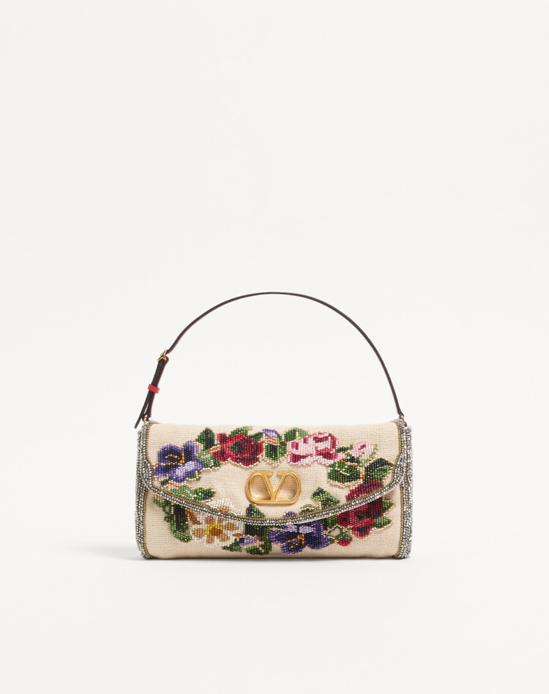 VALENTINO GARAVANI DEVAIN EMBROIDERED SMALL SHOULDER BAG 1