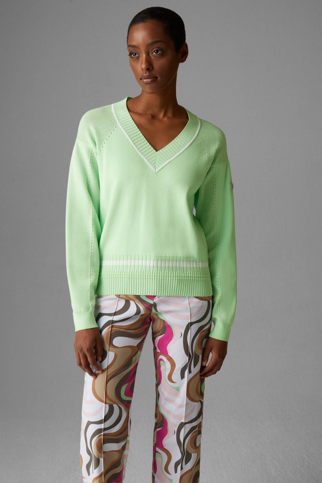 KARI KNIT PULLOVER IN PISTACHIO - 2