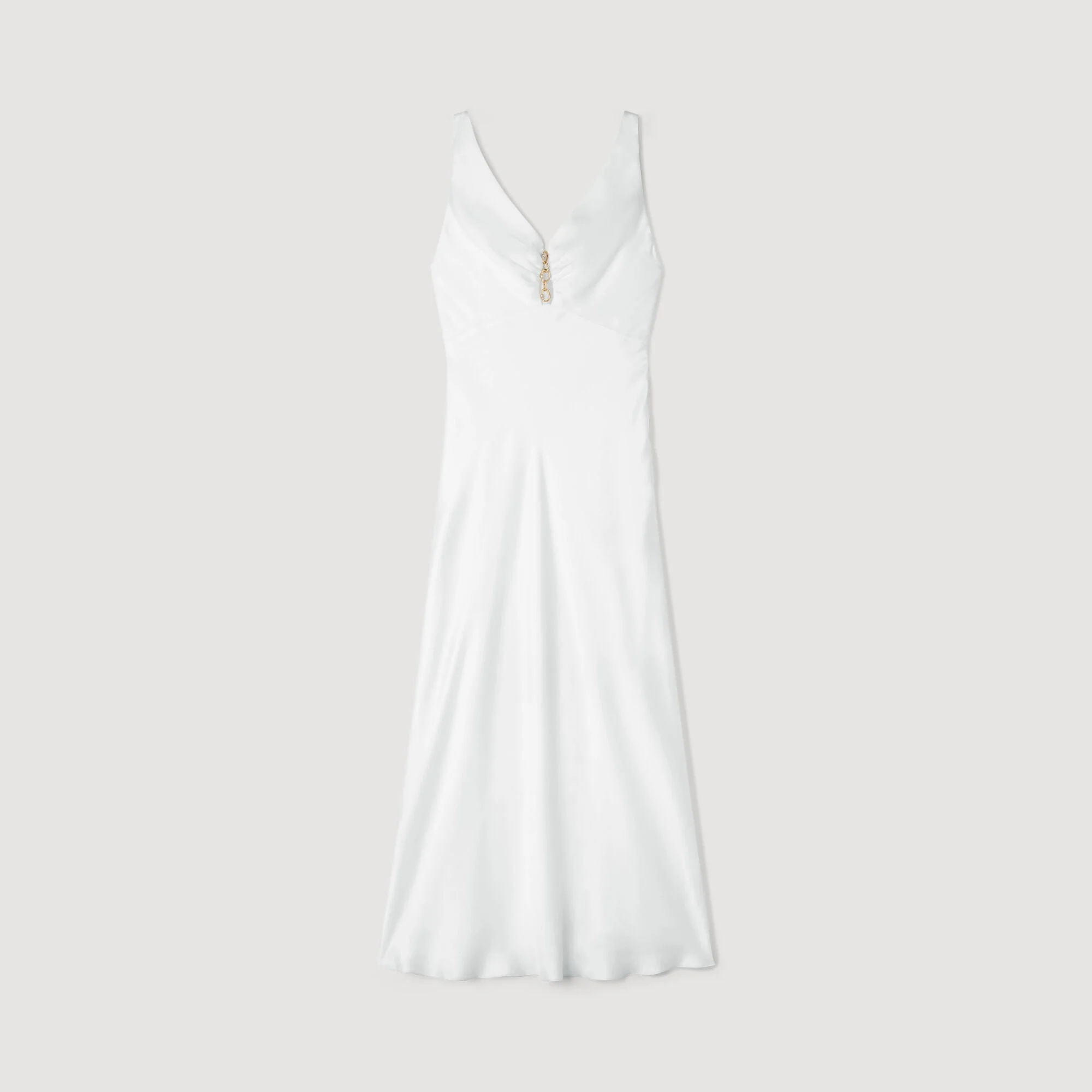 JEWEL SATIN-EFFECT MAXI DRESS - 1