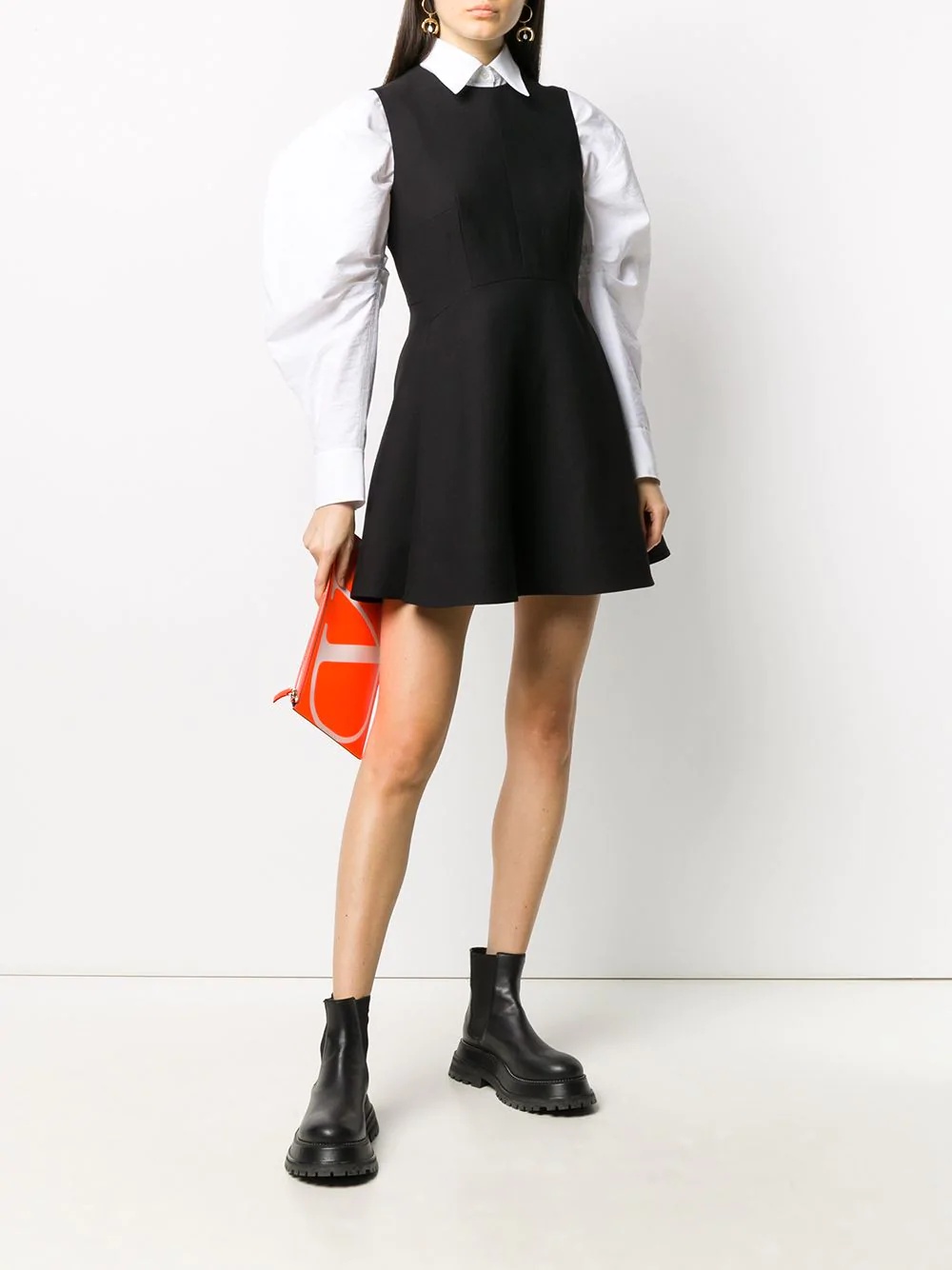 sleeveless flared dress - 2