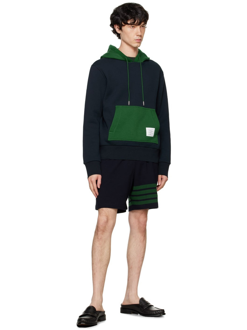 Thom Browne Navy 4-Bar Shorts outlook