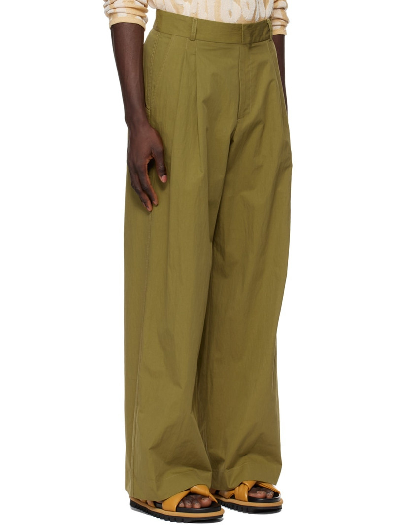BONSAI Khaki Loose-Fit Trousers outlook