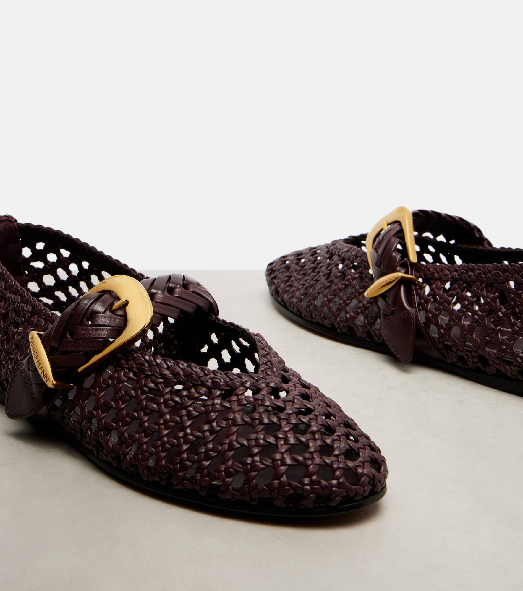 Helix braided leather ballet flats - 5