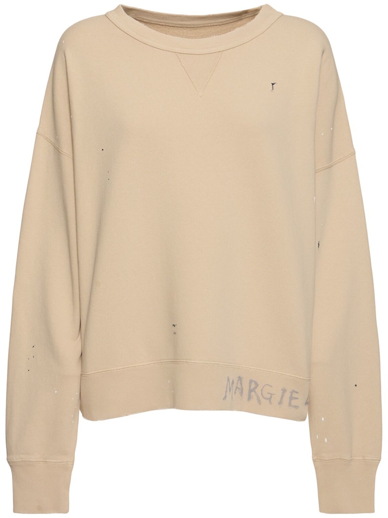 Cotton crewneck sweatshirt - 1