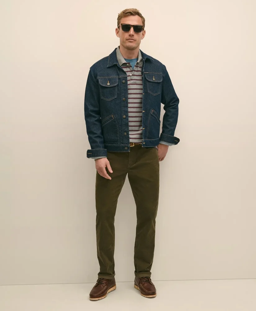 Cotton 5-Pocket Corduroy Pants - 1