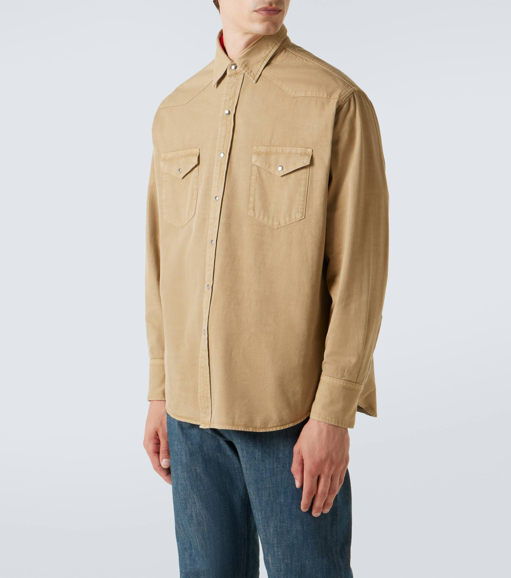 Cotton gabardine shirt - 3