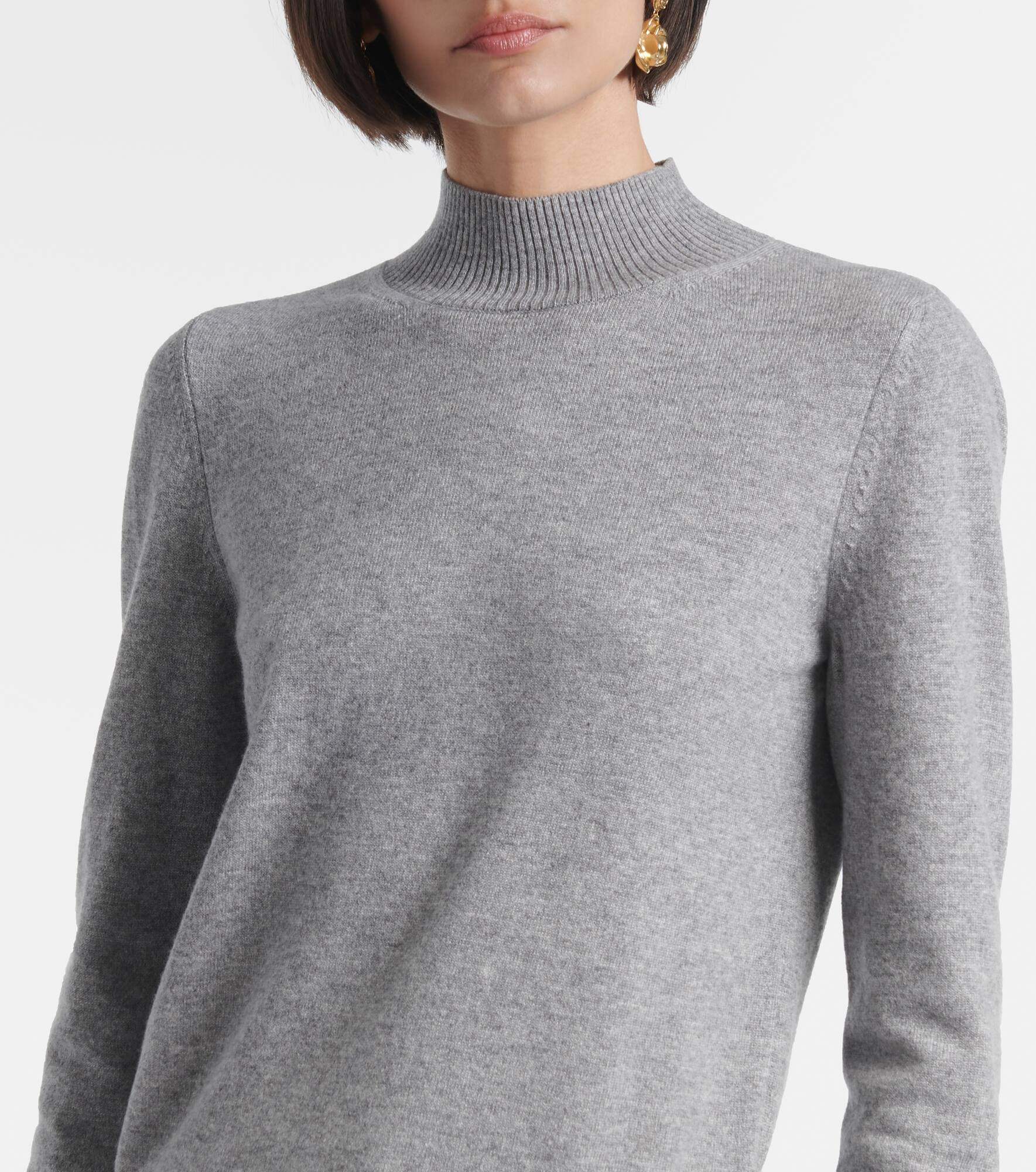 Scarf-detail cashmere sweater - 4