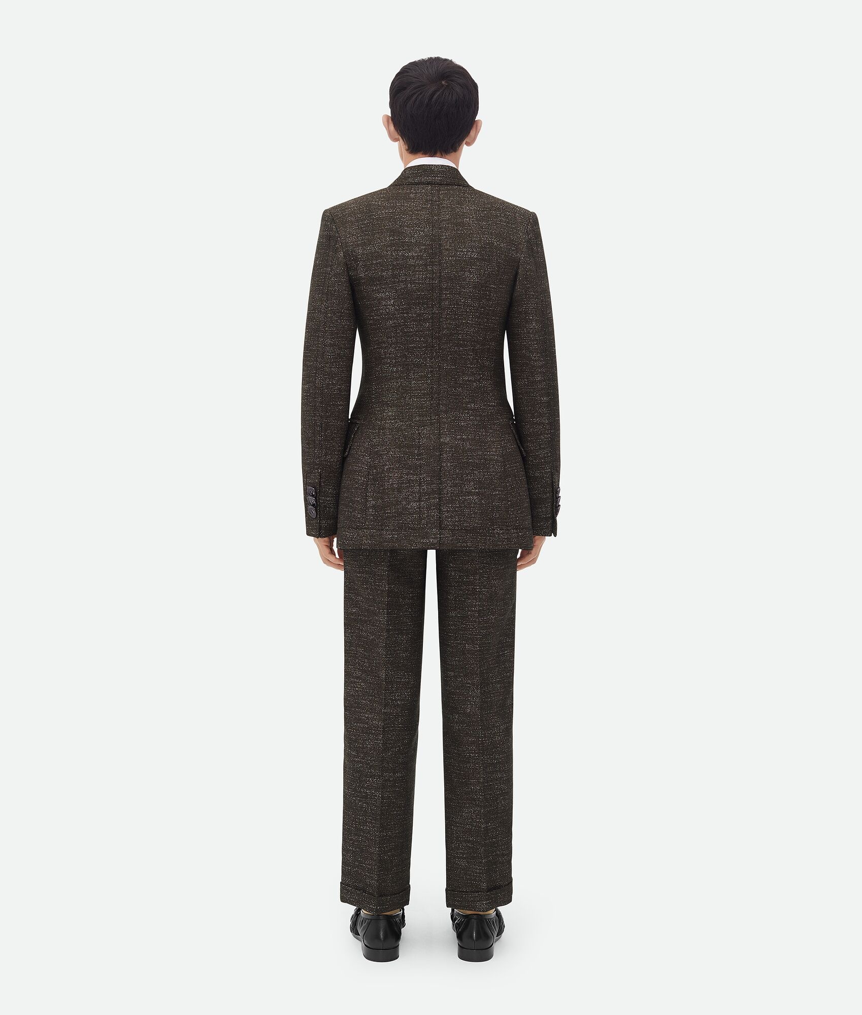 Textured Wool Speckled Fitted Jacket - 3