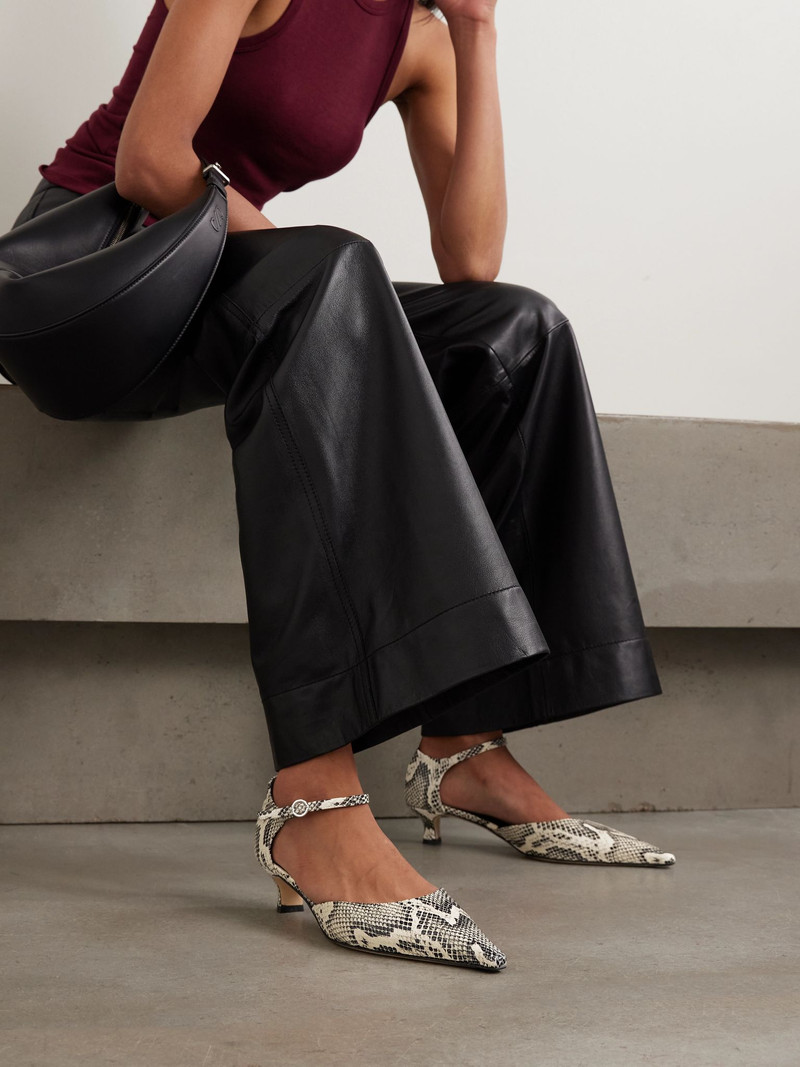 Aeyde Tillie snake-effect leather pumps Snake print outlook