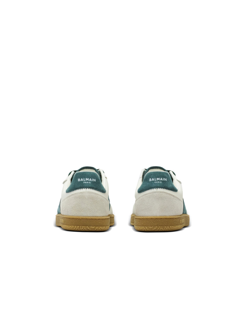 Balmain Swan suede and smooth leather trainers 5