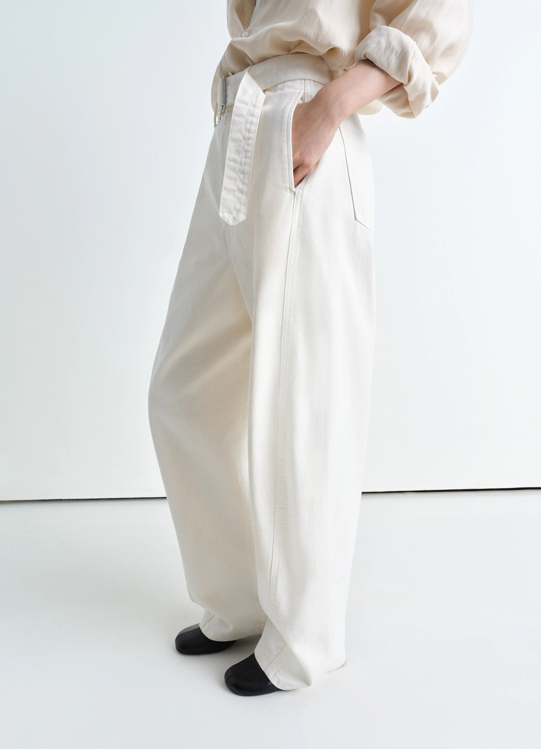 TWISTED BELTED PANTS - 4