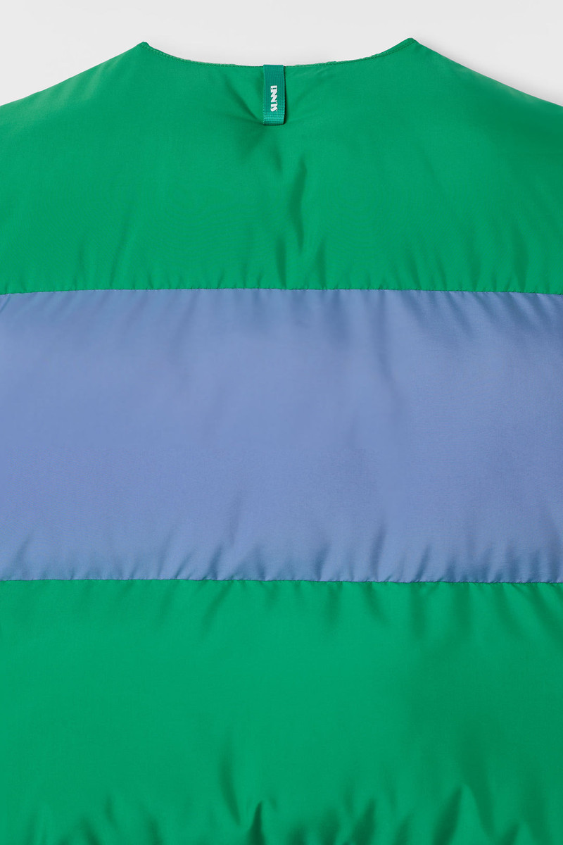 PUFFY GILET / green & wisteria 5