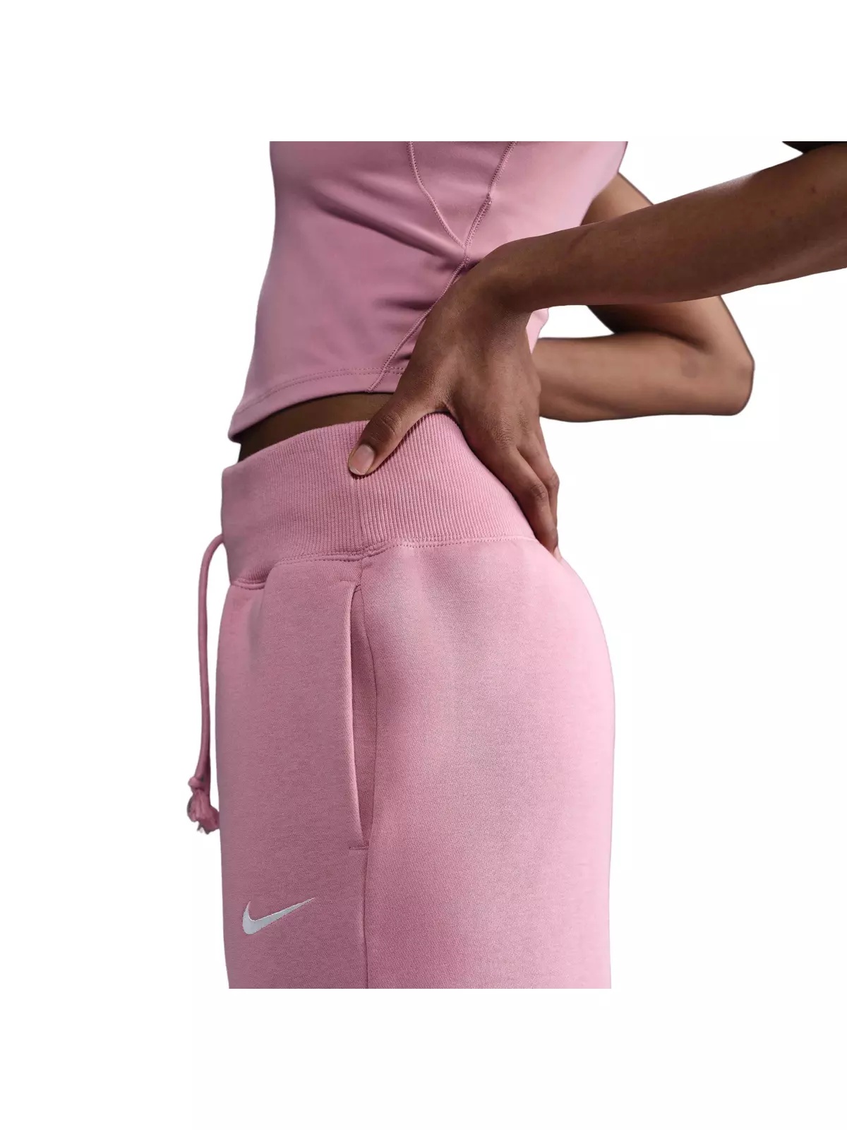 Women's Sportswear Phoenix Fleece High-Waisted Wide-Leg Sweatpants - Pink - 5