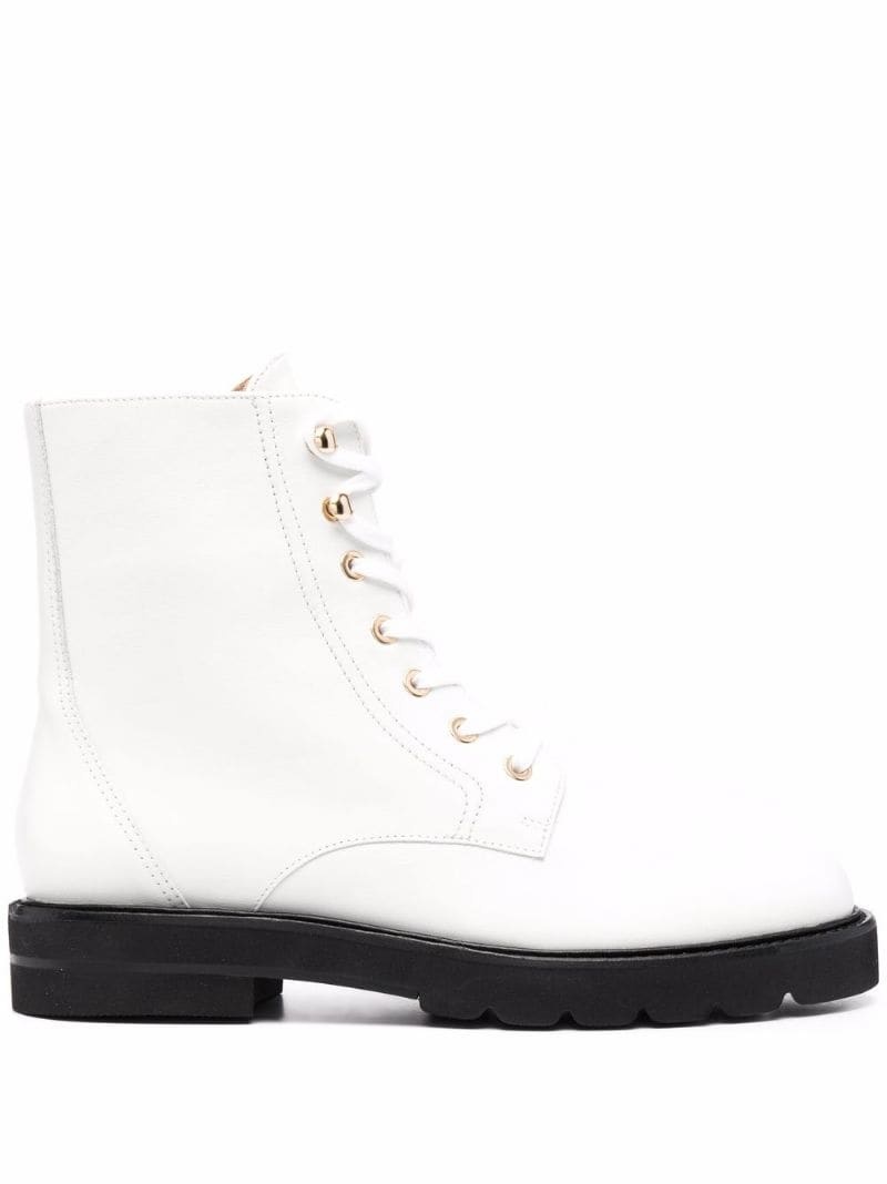 lace-up leather ankle boots - 2