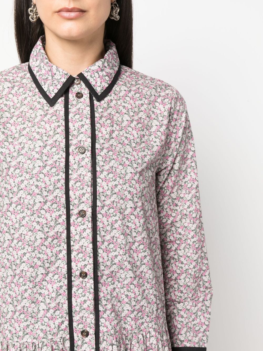 floral-print organic cotton minidress - 5