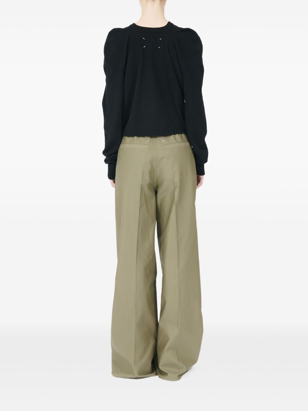 puff-shoulder wool sweater - 4