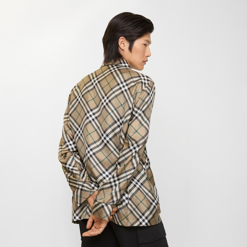 Check Silk Pyjama Shirt 3