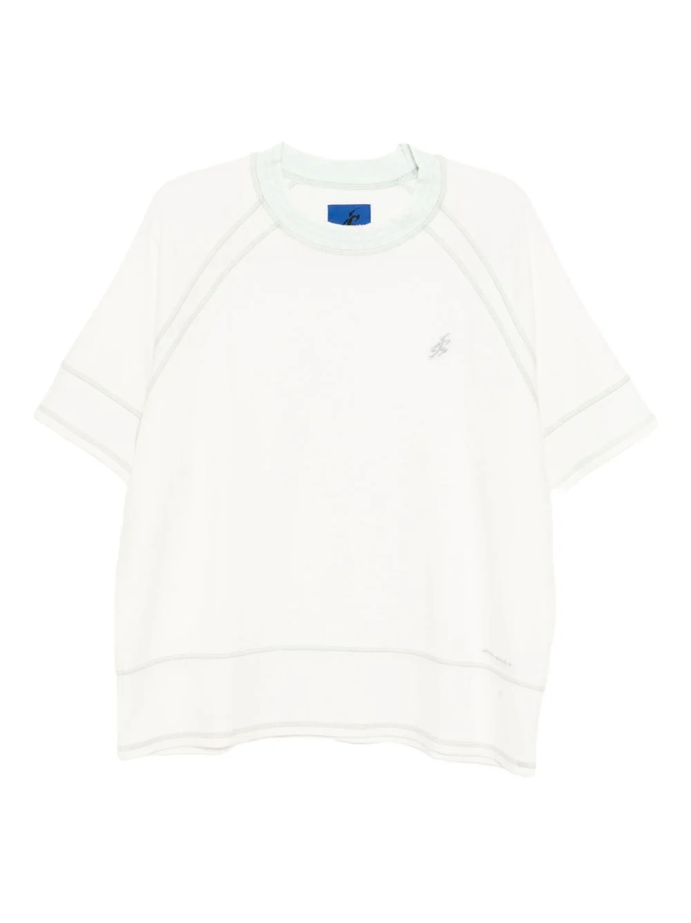 slogan-embroidered T-shirt - 1