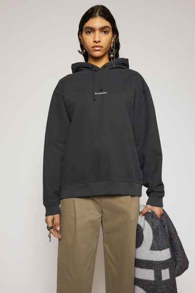 Acne Studios Logo-print hooded sweatshirt black outlook