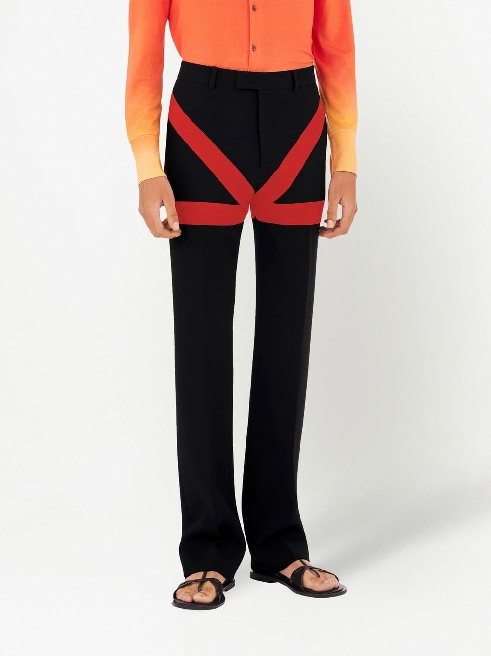 graphic-print tailored trousers - 3