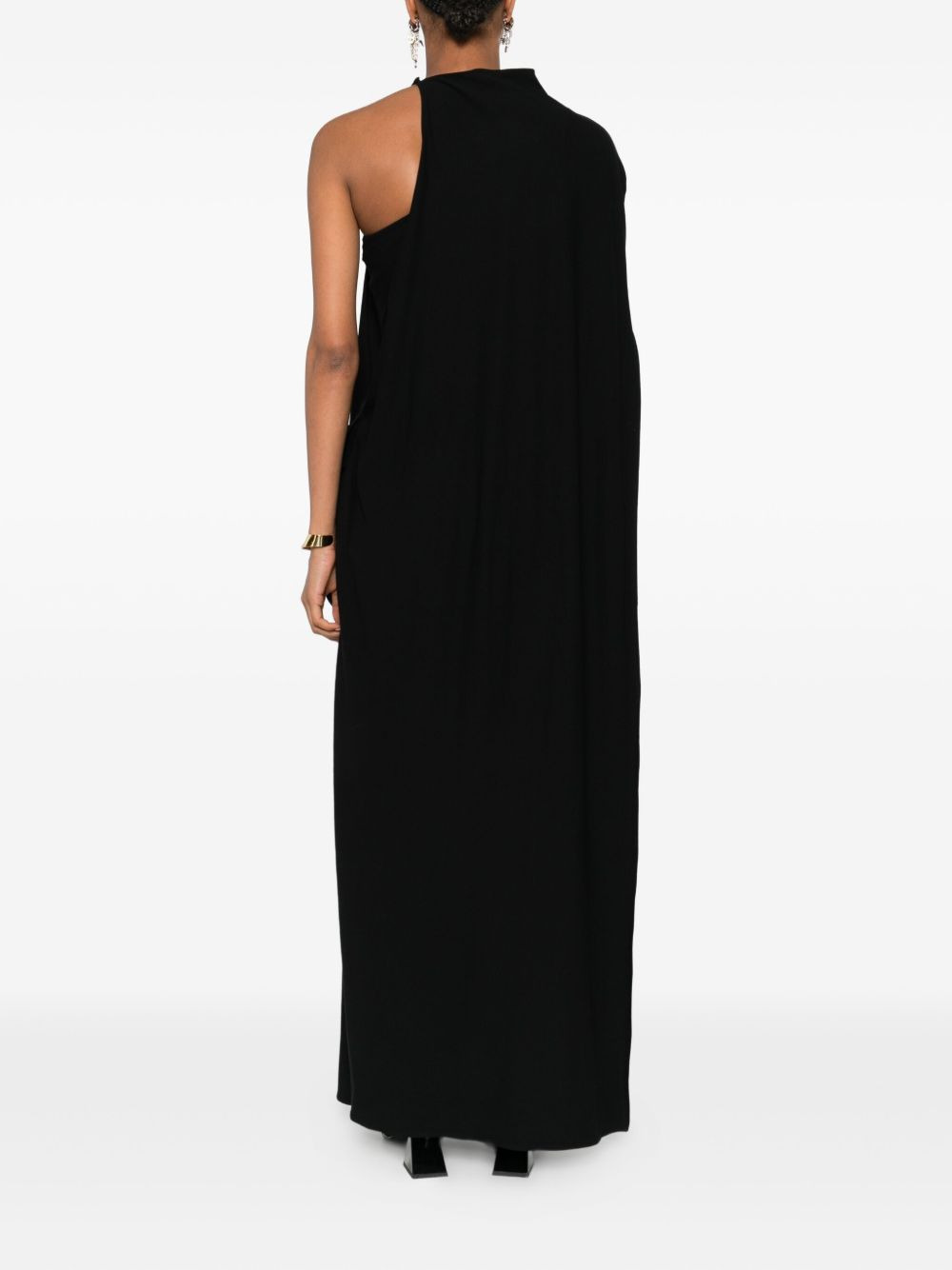 one-shoulder ruffle detail dress - 4