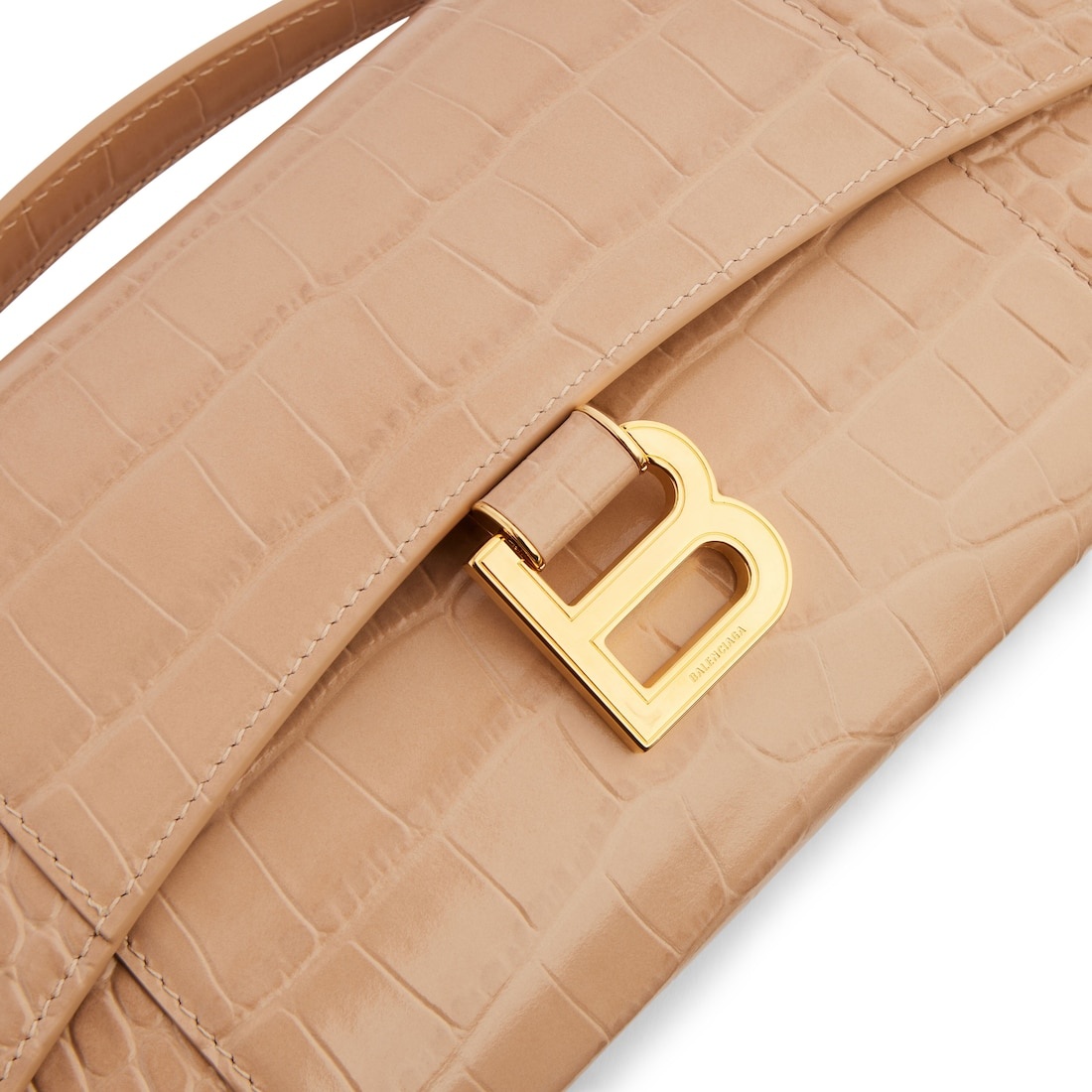Women's Hourglass Pochette With Chain in Nude - 6