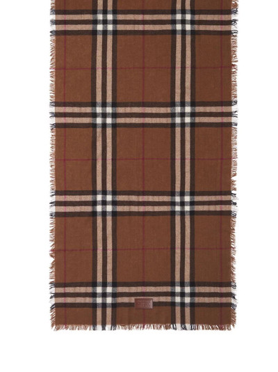 Burberry check-pattern scarf outlook