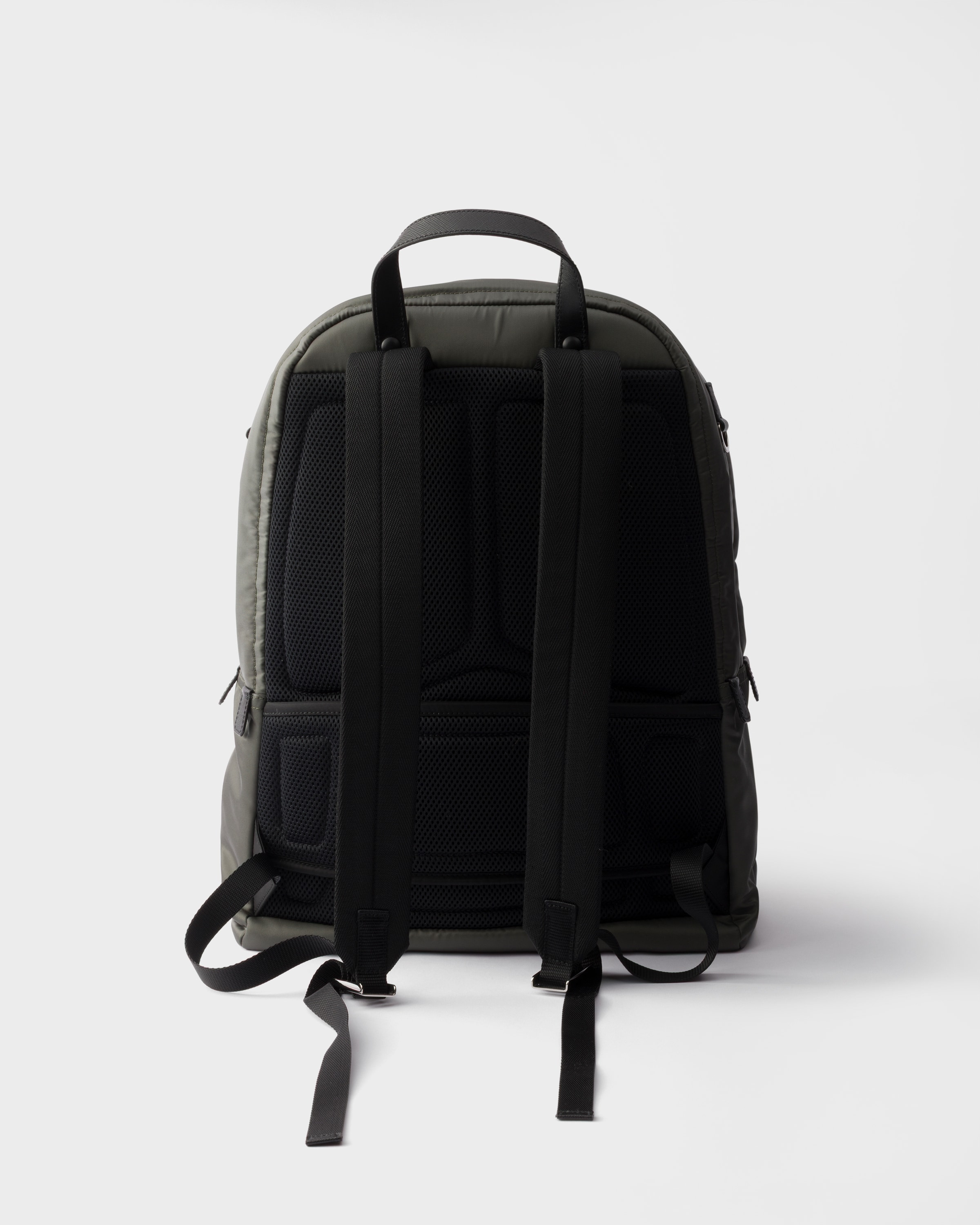 Re-Nylon and Saffiano leather backpack - 4
