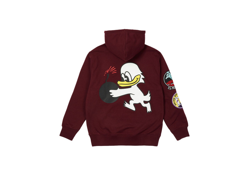 PALACE DUCK BOMB HOOD BURGUNDY outlook