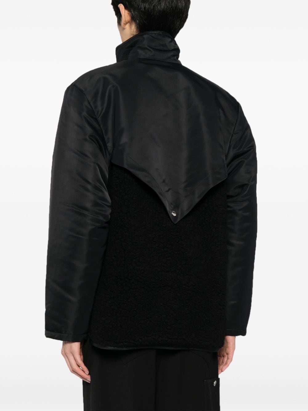 Jahan logo-plaque funnel-neck jacket - 4
