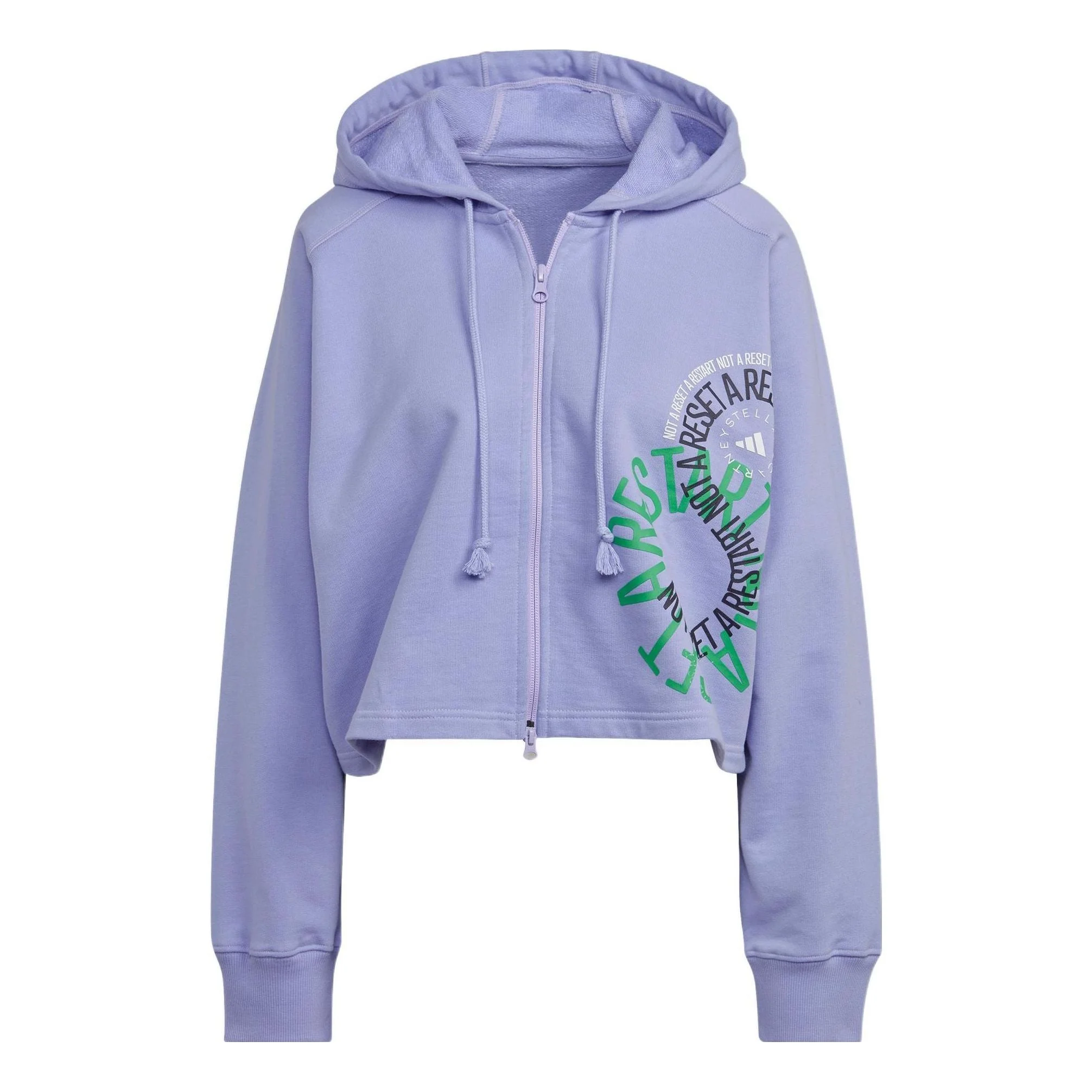 (WMNS) adidas adidas by Stella McCartney Cropped Hoodie 'Purple' IB5892 - 1