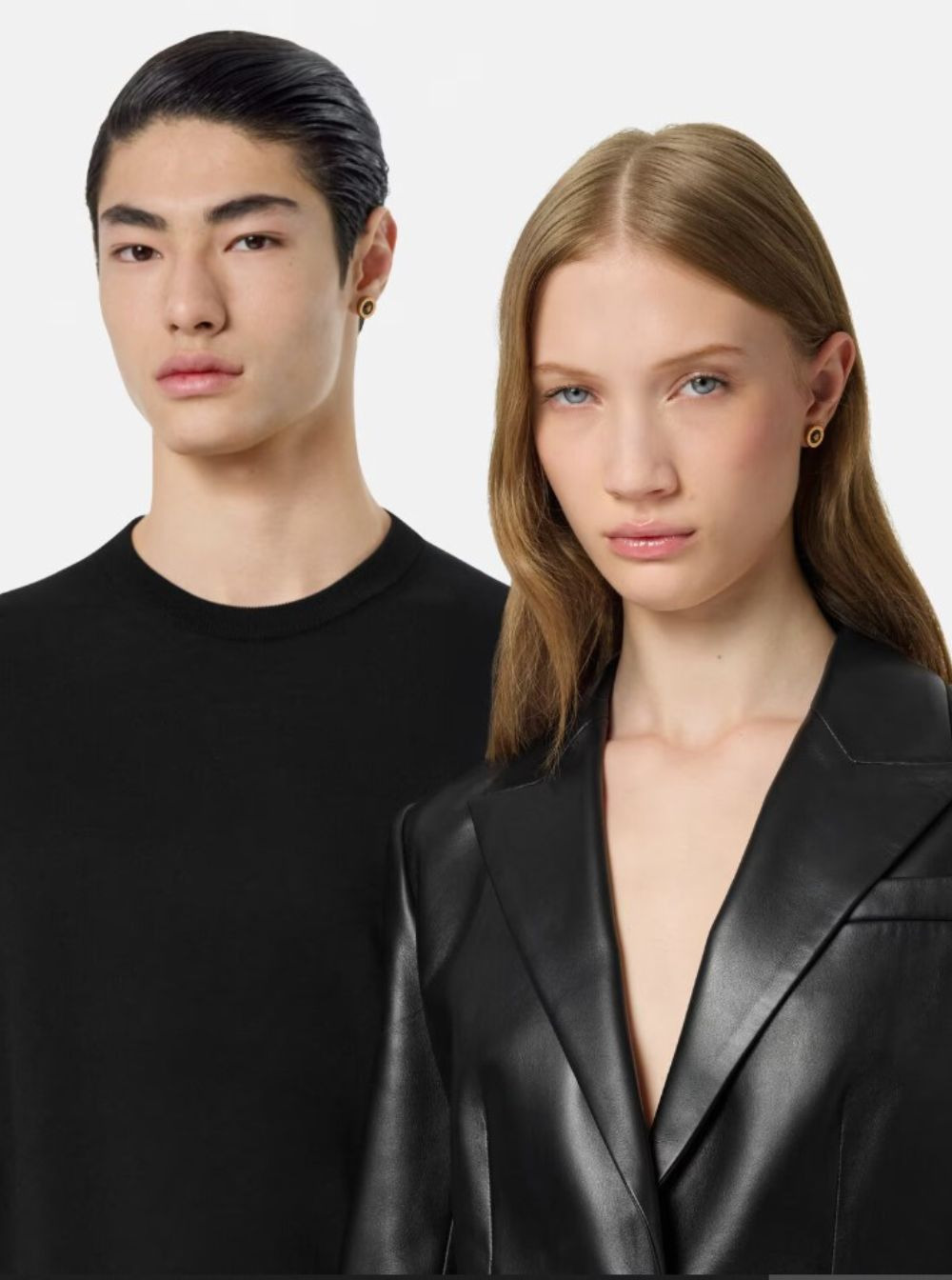 Versace Men Black And Gold Earrings With Medusa Detail In Metal Woman - 3
