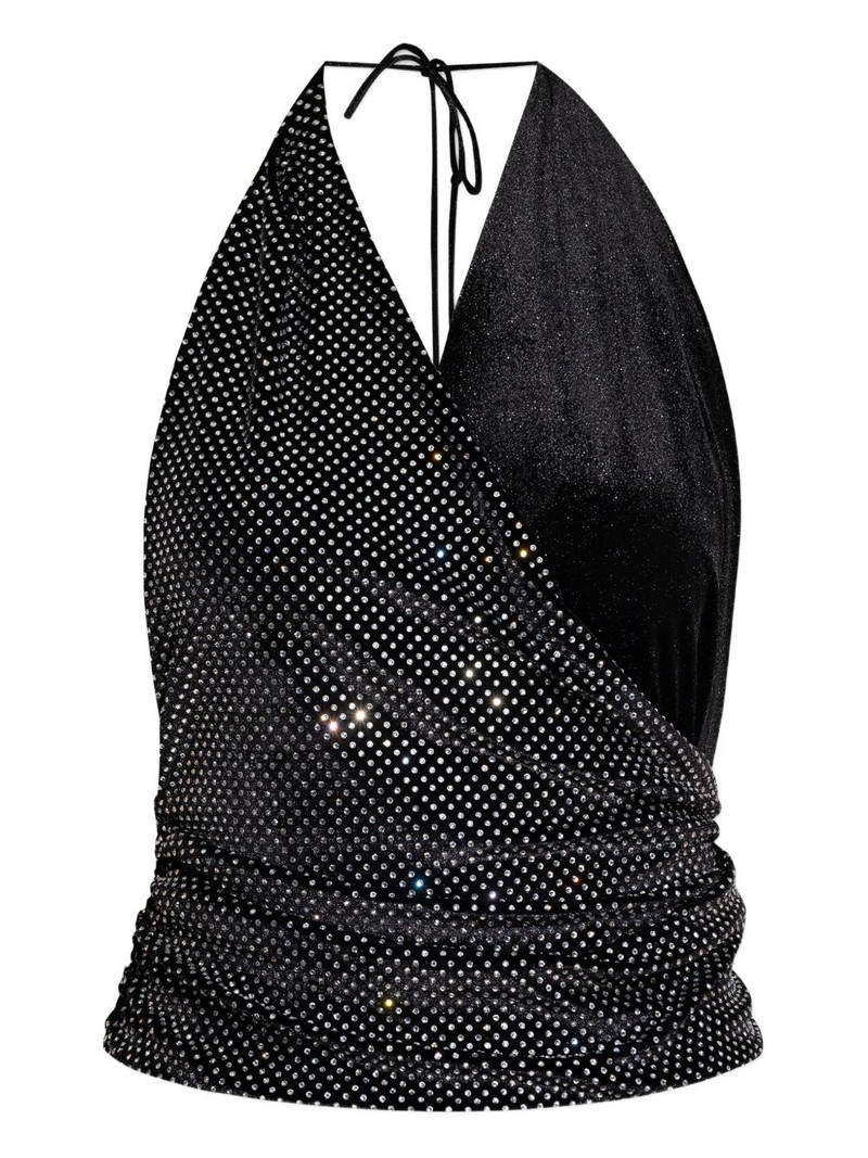 crystal-embellished halterneck top 1