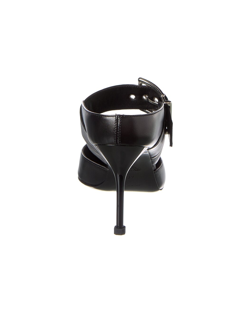 Alexander McQueen Punk Buckle Leather Mule - 3