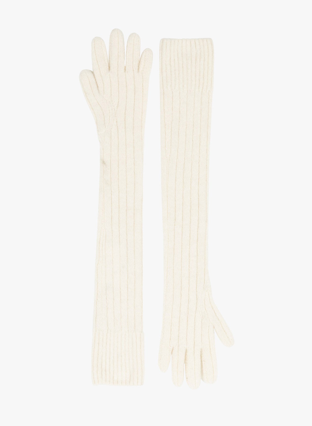 LONG RIB KNIT GLOVES - 1