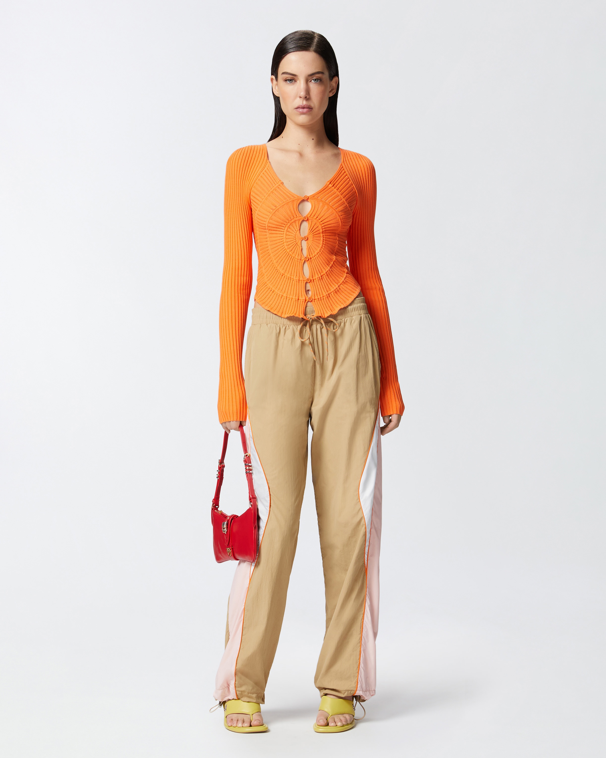 SLIM-FIT RIBBED CARDIGAN WITH SUNNY DESIGN - 3