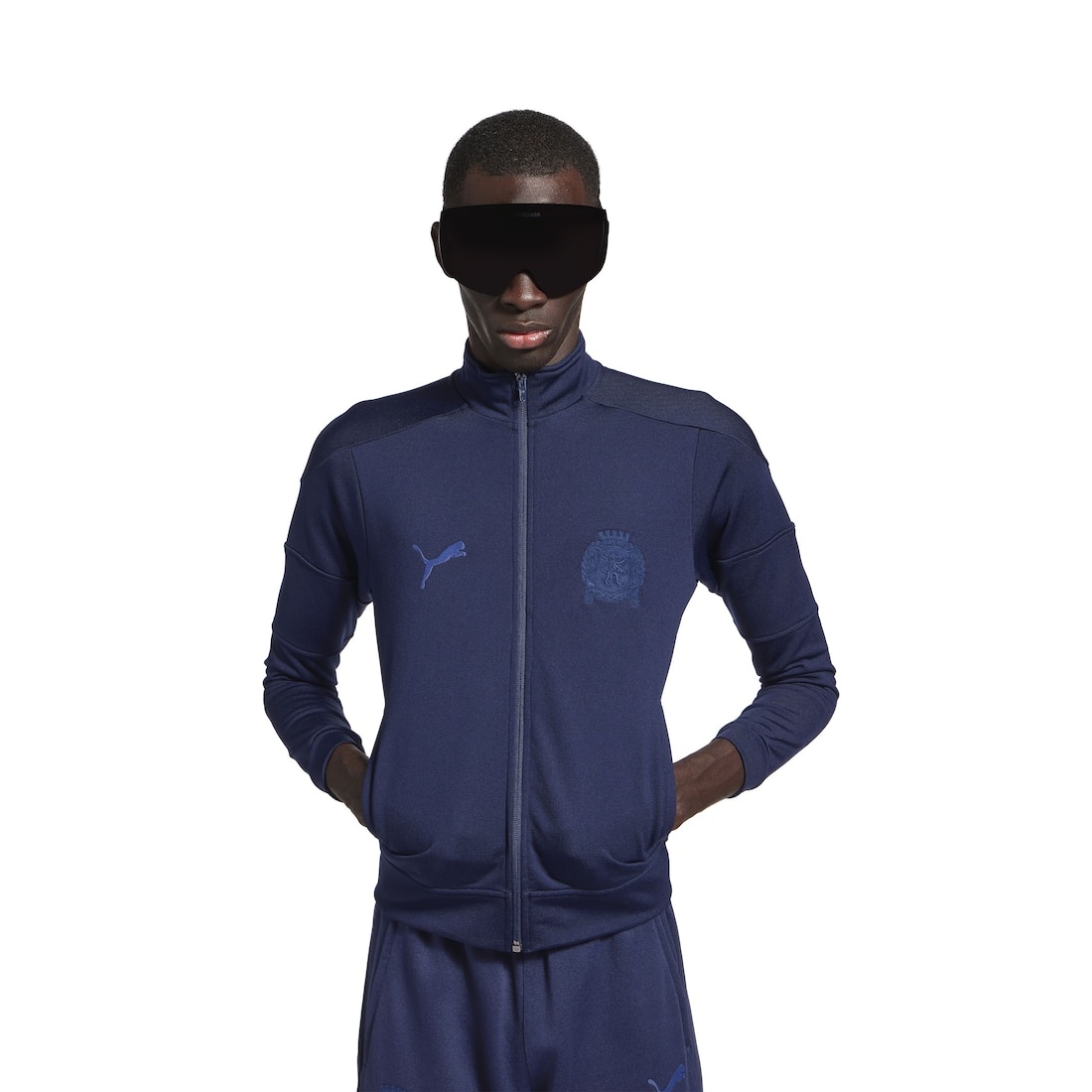 Balenciaga I Puma Fitted Tracksuit Jacket in Navy - 5