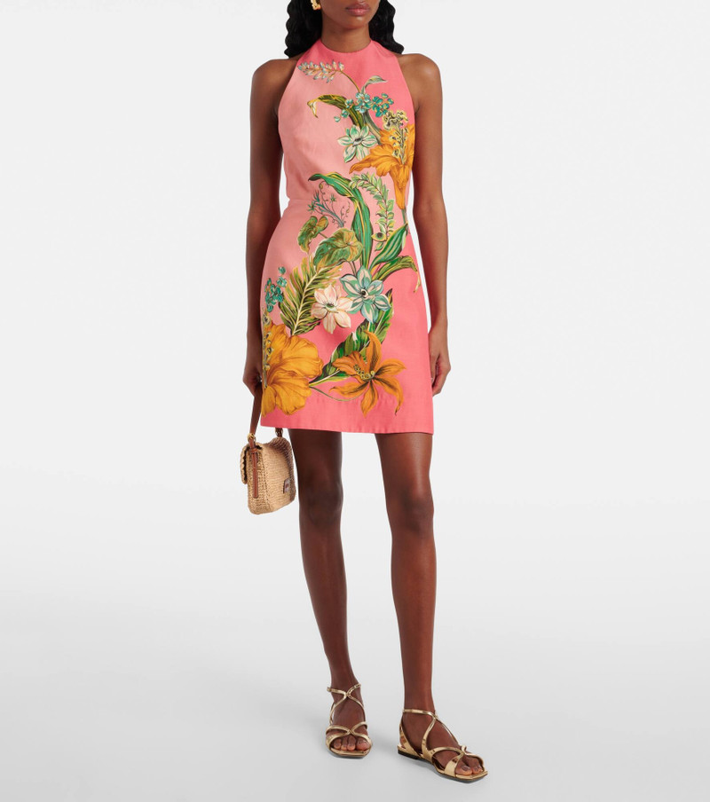 ALÉMAIS Anika floral linen minidress outlook