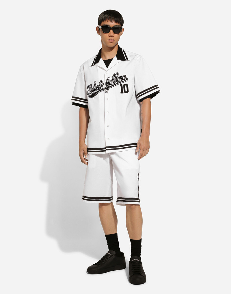 Cotton shorts with embroidered logo 6